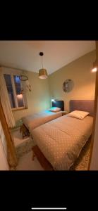 Katil atau katil-katil dalam bilik di Appartement en bord de mer