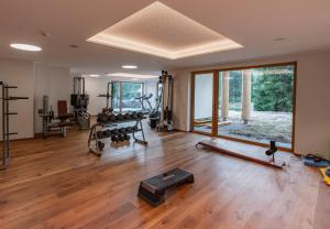 Fitness centrum a/nebo fitness zařízení v ubytování Moseralm Dolomiti Spa Resort