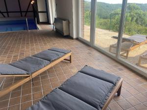 Balkón nebo terasa v ubytování Traumhaus am Wald 2