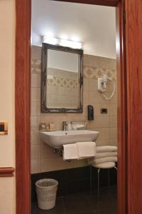 Koupelna v ubytování Hotel Hiberia