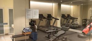 Fitness centrum a/nebo fitness zařízení v ubytování MPalace Hotel KL