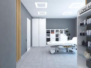 a white room with a white bed and a shelf at Zbruch Palace Hotel 