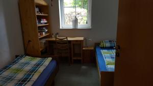 Postel nebo postele na pokoji v ubytování Ferienwohnung Mueller_ 15121