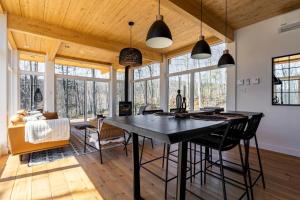 Posezení v ubytování trähus tremblant