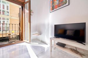 Telewizja i/lub zestaw kina domowego w obiekcie APARTAMENTO EN EL CENTRO, TRANQUILO Y LUMINOSO
