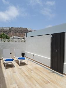 En balkong eller terrasse på Chez Oti