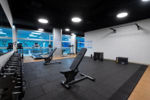 The fitness centre and/or fitness facilities at Hotel Sommerhaus Linz