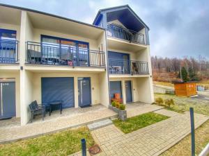 Balkón alebo terasa v ubytovaní Apartament Pistacjowy