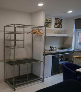 Kuchyň nebo kuchyňský kout v ubytování ROOMS BYTOM