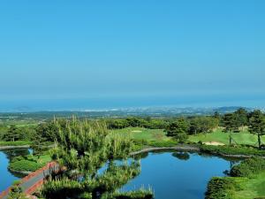 - une vue aérienne sur le parcours de golf du complexe dans l'établissement ArdenHill Resort & Golf, à Jeju