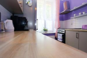 Kuchyňa alebo kuchynka v ubytovaní Apartament Lawendowy