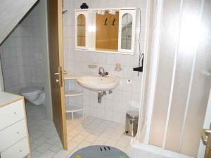 a small bathroom with a sink and a toilet at Apartments Radstadt Salzburger Land 310 in Radstadt