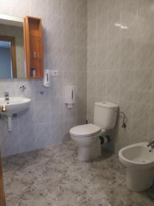 Koupelna v ubytování Posada de Oitz