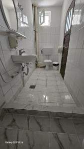 ein Badezimmer mit Waschbecken und Toilette in der Unterkunft Mario Residence in Costinești