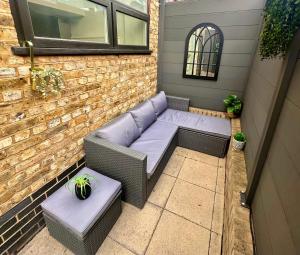 Ruang duduk di Stylish, modern appartment in Central London