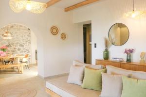 A seating area at Petrichor