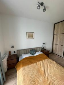 Posteľ alebo postele v izbe v ubytovaní Apartament No. 26 Nad Iławką