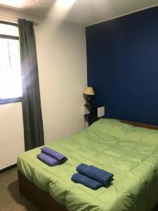 Postel nebo postele na pokoji v ubytování Casa con cochera. Amanecer mendocino