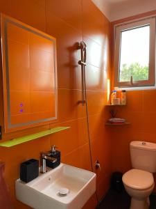 Koupelna v ubytování Habitaciónes Privadas en Hendaye "Daniela", à 5 minutes de la gare d'Hendaye et Euskotren, Wi-Fi