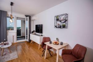 TV a/nebo společenská místnost v ubytování Zagreb Borovje New Free Garage