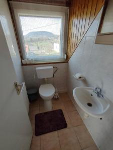 Kúpeľňa v ubytovaní Kékturás-Tóra-Nyíló privát bérlemény