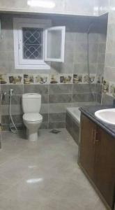 a bathroom with a toilet and a sink at قرية جامعة القاهرة الكيلو 44 الساحل الشمالى 10 in Dawwār Abū Maḩrūs