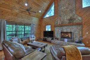 Χώρος καθιστικού στο Lookout Lodge