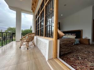 Balkón nebo terasa v ubytování Nature Palace Farmstay