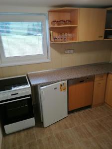 Kuchyň nebo kuchyňský kout v ubytování Apartmán Dobrá mysl