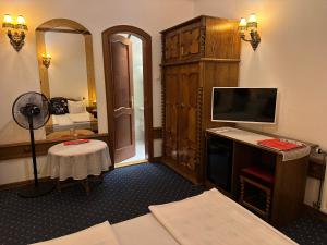 TV a/nebo společenská místnost v ubytování Éllő Residence