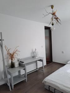 Postel nebo postele na pokoji v ubytování Luna