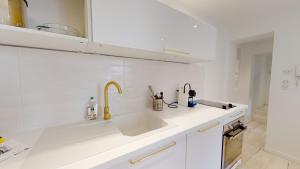 Kuchyňa alebo kuchynka v ubytovaní Appartements modernes avec véranda