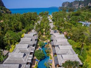 an aerial view of the pool at the resort at Railay Village Resort in Railay Beach