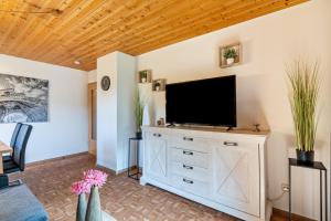 TV a/nebo společenská místnost v ubytování Ferienhaus Gießler