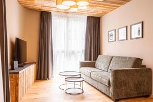 TV a/nebo společenská místnost v ubytování Zillertal Suites Fügen by ALPS RESORTS + 37 fotografií