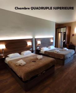 Hôtel Terminus - Pizzeria Pizz'a gogo - salle de sport - face à la gare客房内的一张或多张床位