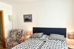 Voodi või voodid majutusasutuse Apartmán u lesa, Srní 119 toas