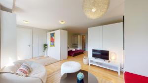 Istumisnurk majutusasutuses Spacious studio in a quiet area of Sierre