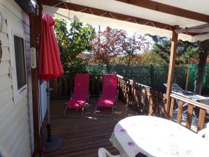 Balkon lub taras w obiekcie Mobil Home Les salins de la gardiole
