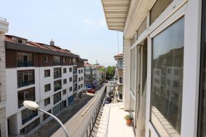 a view of a city street from a building at Flat with Two Living Rooms and Balcony in Uskudar in Istanbul