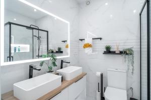 Phòng tắm tại Casa Higuera