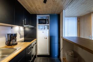 Kuchyň nebo kuchyňský kout v ubytování Superbe appartement, en 2 parties, au centre d'Anzère