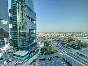 Nespecifikovaný výhled na destinaci Dubaj nebo výhled na město při pohledu z apartmánu