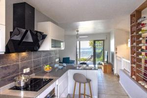 a kitchen with a sink and a counter top at Appartement Carpe Diem in Le Moule