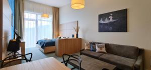 Khu vực ghế ngồi tại LUXURY Apartments Hrebienok C411