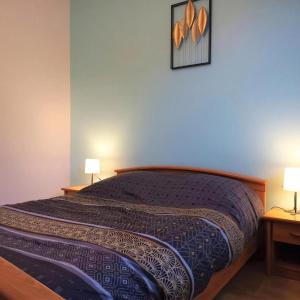 Postel nebo postele na pokoji v ubytování Gîte du petit chemin