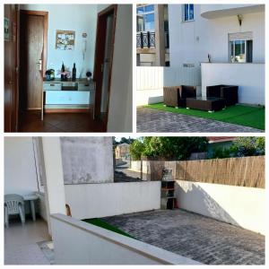 a collage of three pictures of a house at Sol da Foz in Foz do Arelho