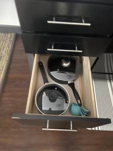 a drawer in a cabinet with at Ultimate Escape/Free Parking in Houston
