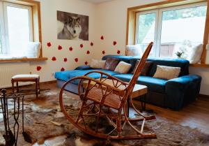 Χώρος καθιστικού στο Gajówka na Roztoczu