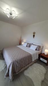 a bedroom with a large bed in a room at Apartman Filis in Hvar